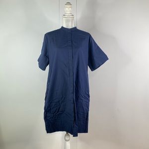 everlane women navy blue cotton dress SZ 12